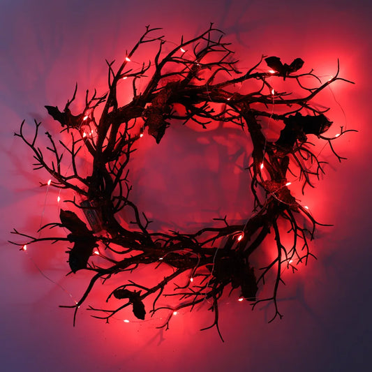 Bat Branch Halloween Wreath