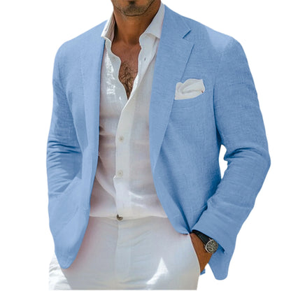Linen Notch-Lapel Slim Sport Coat