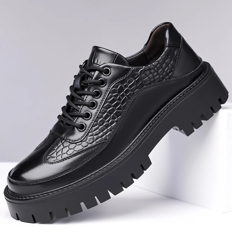 Brown Leather Retro Shoes