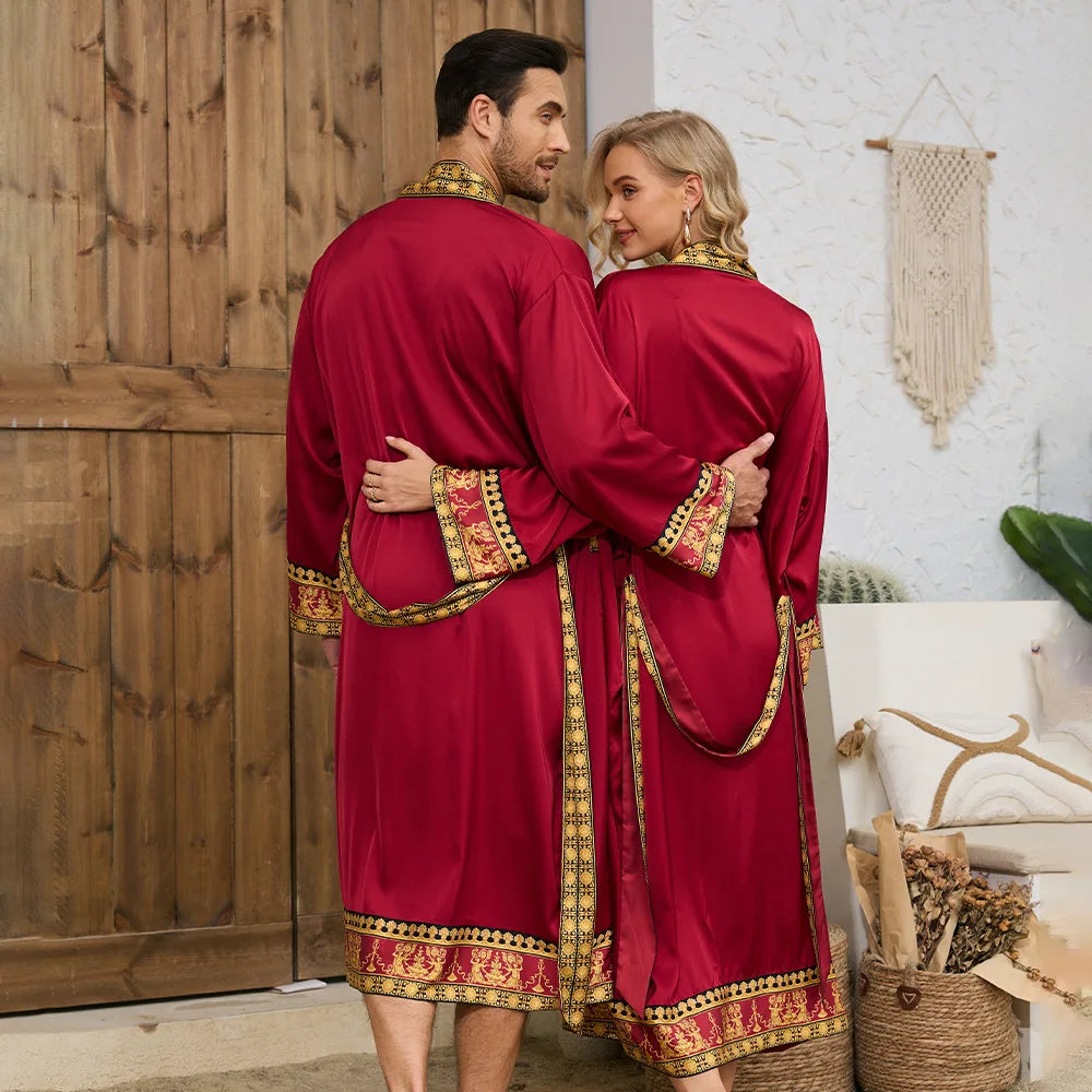 Autumn Baroque Style Couple Robe