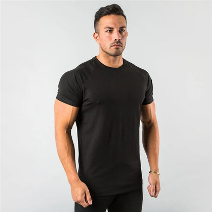 Plain Slim Fit Muscle Gym Tee