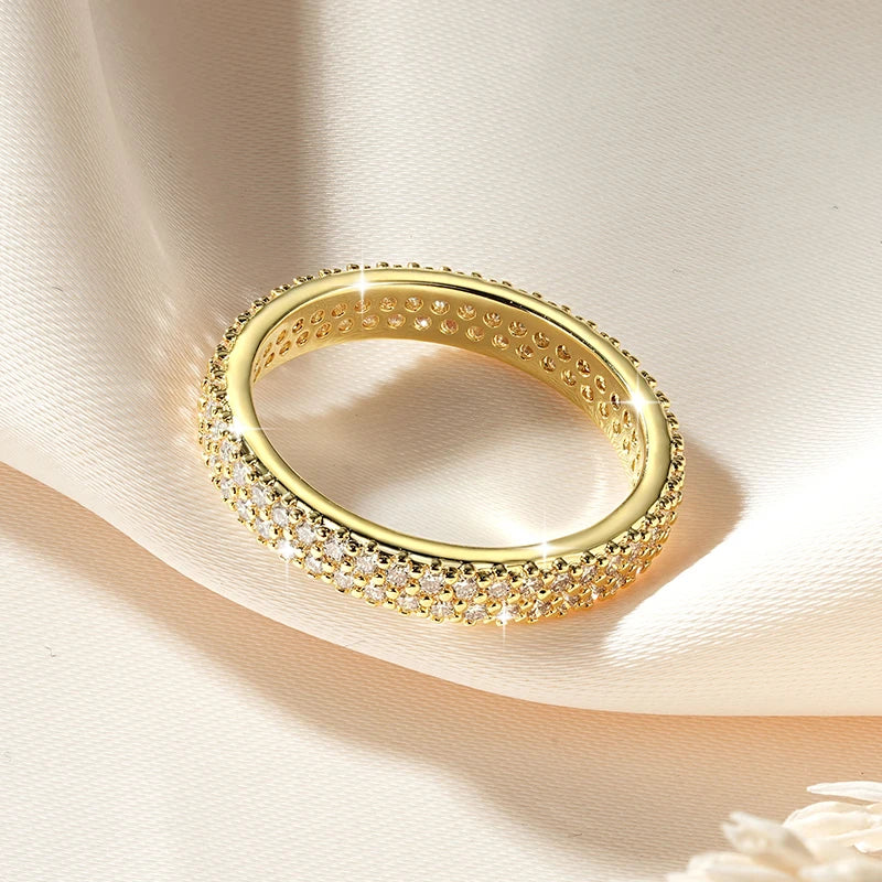 Moissanite Eternity Wedding Band
