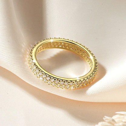 Moissanite Eternity Wedding Band