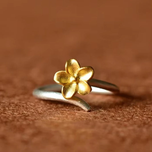 Plant Style Silver Ring