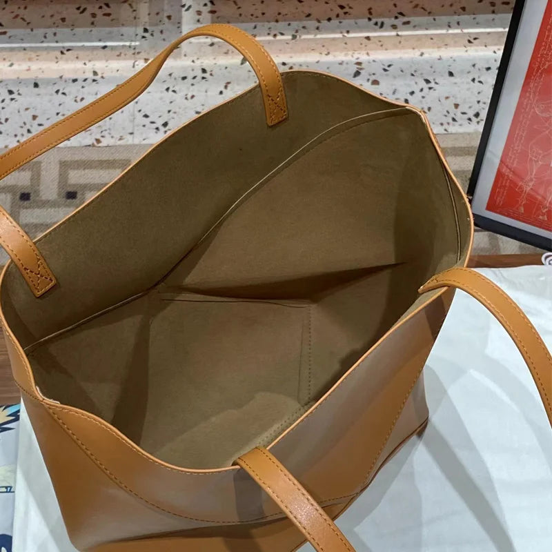 Folding Leather Handbag