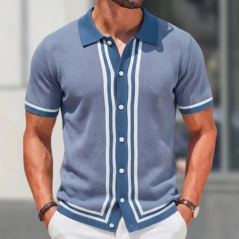 Casual Knit Polo Shirt