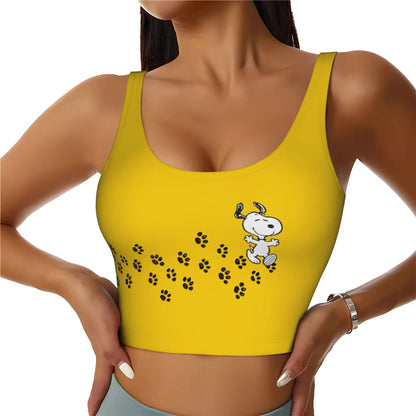 Dog Cartoon Print Bra