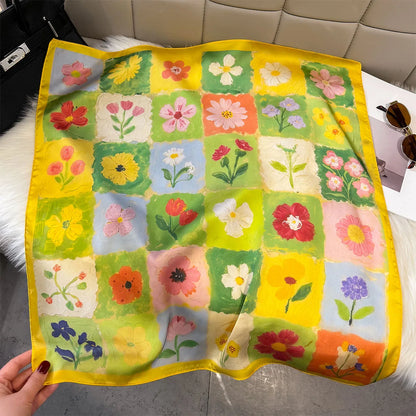 Fruit Print Korean Square Scarf