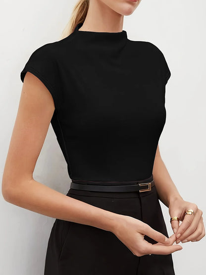 Burgundy Mock Neck Top