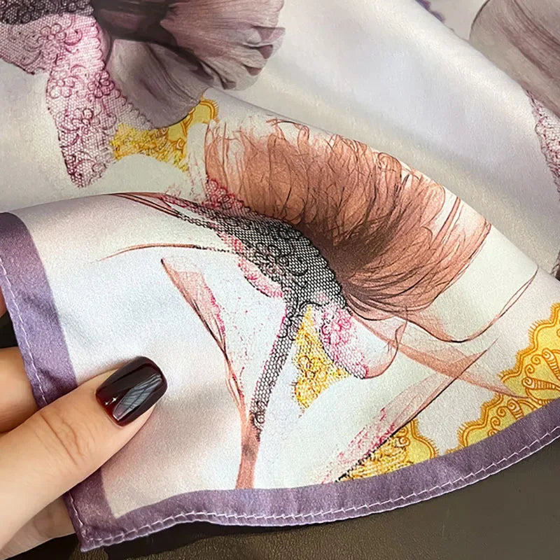 Pure Silk Foulard Square Scarf