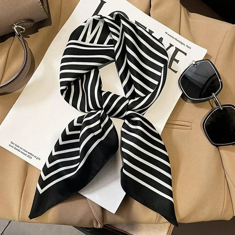 Luxury Print Silk Square Scarf