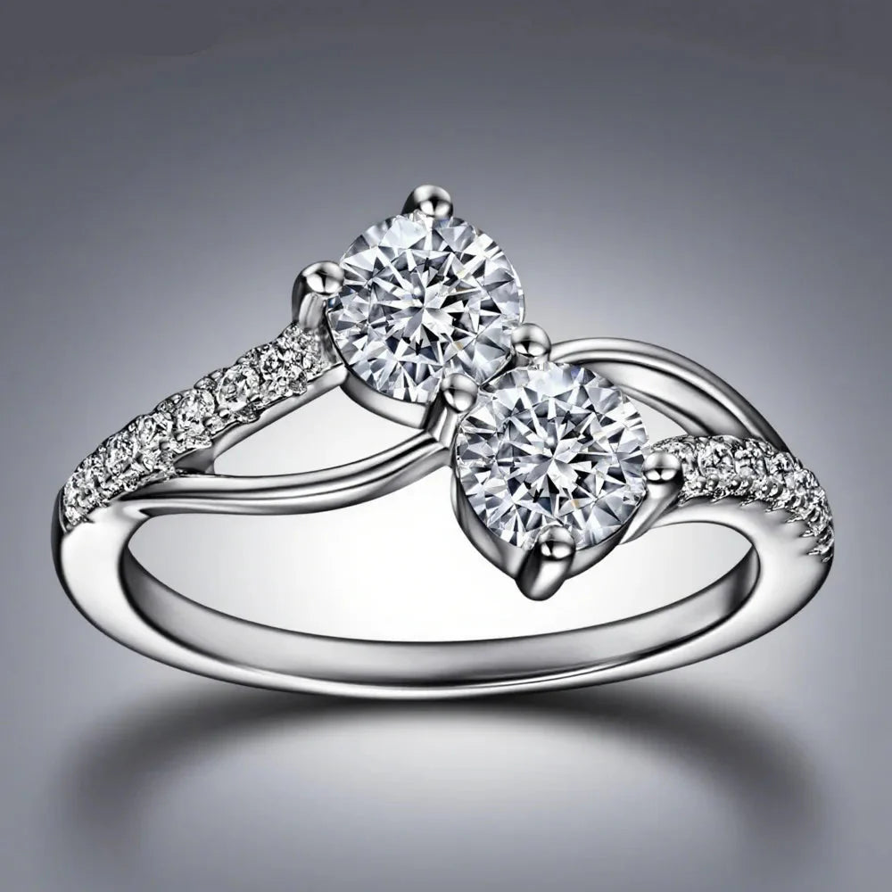 Moissanite Silver Ring