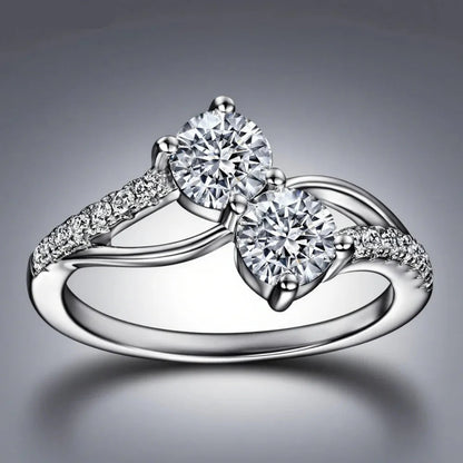 Moissanite Silver Ring