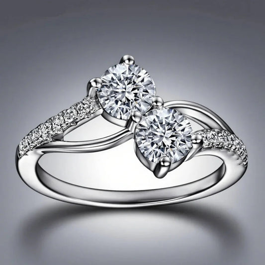 Moissanite Silver Ring