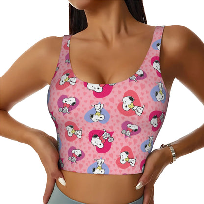 Dog Cartoon Print Bra