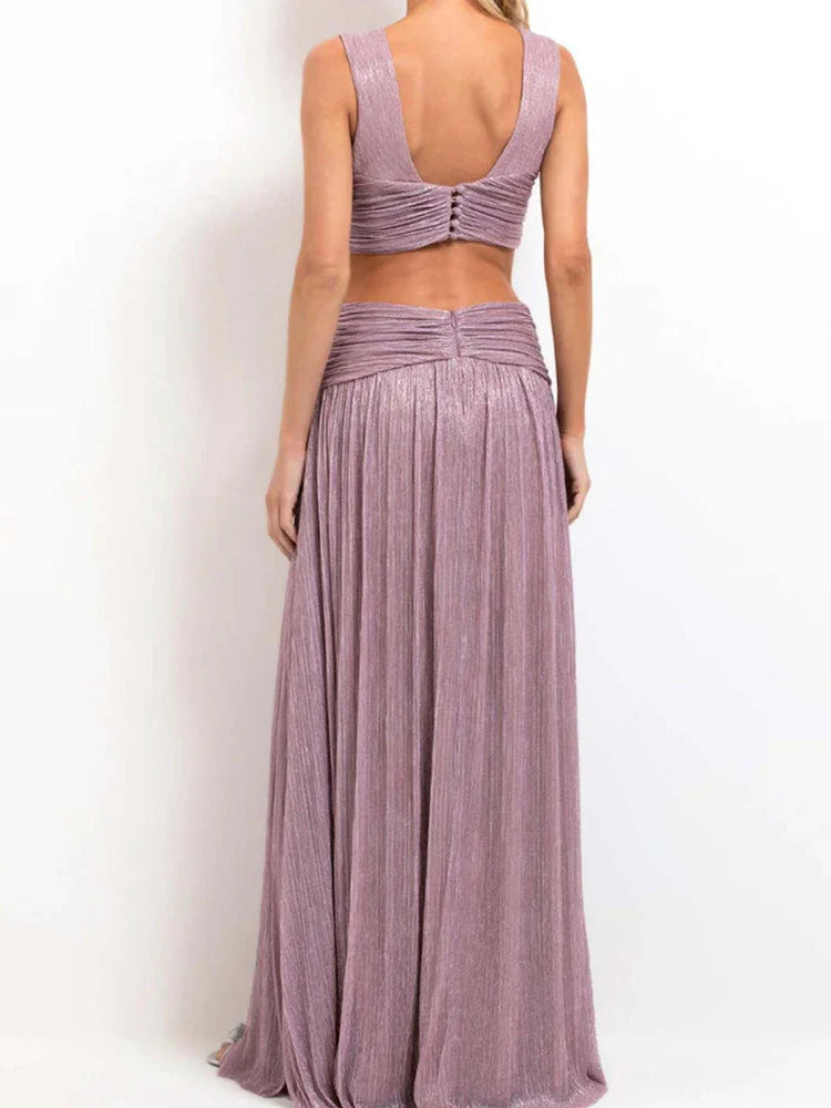 Strapless Backless Maxi Party Dress