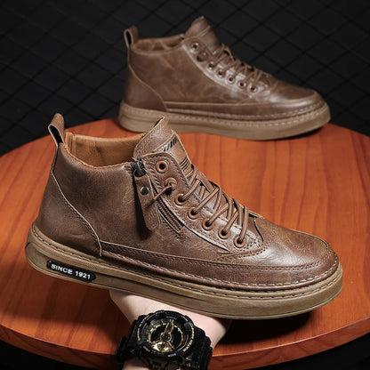 Leather Autumn Winter Boots