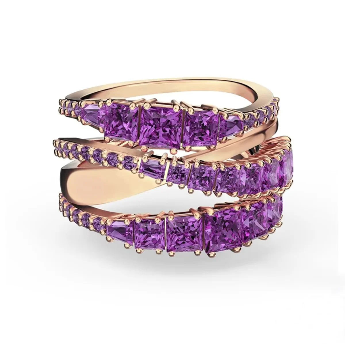 Purple Star Zircon Ring