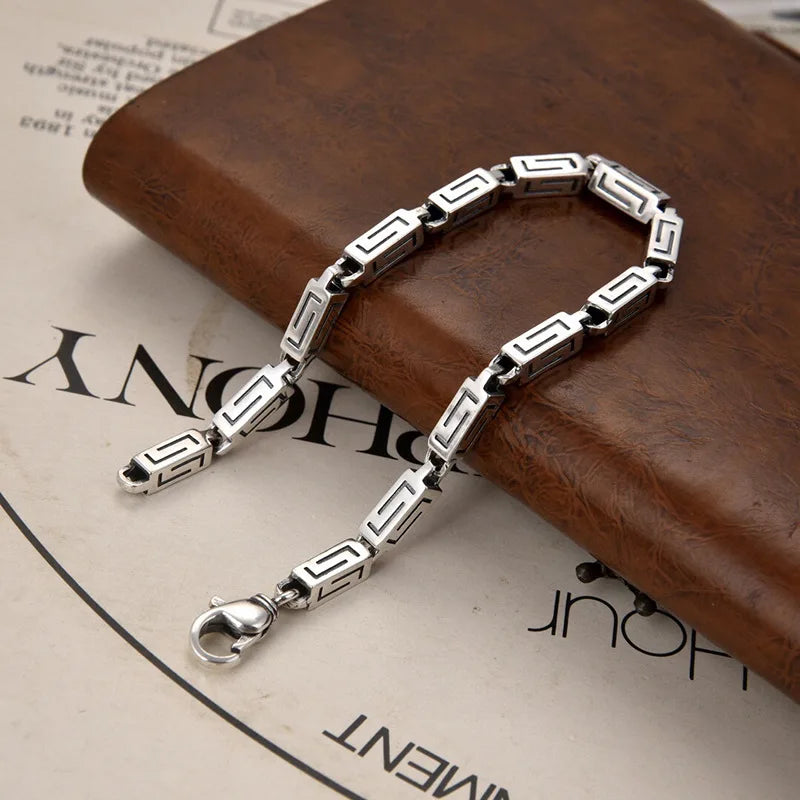 Vintage Sterling Silver Lock Bracelet