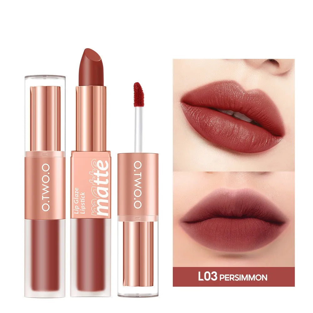 2in1 Matte Gloss Waterproof Lipstick
