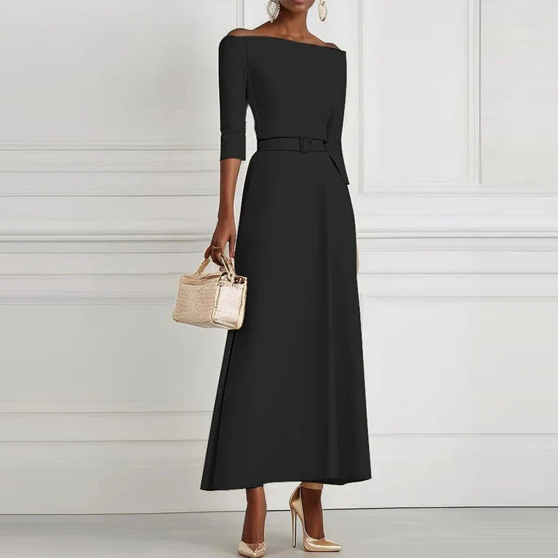 Elegant High Waist Maxi Dress