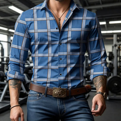 Casual Stretch Button Shirt