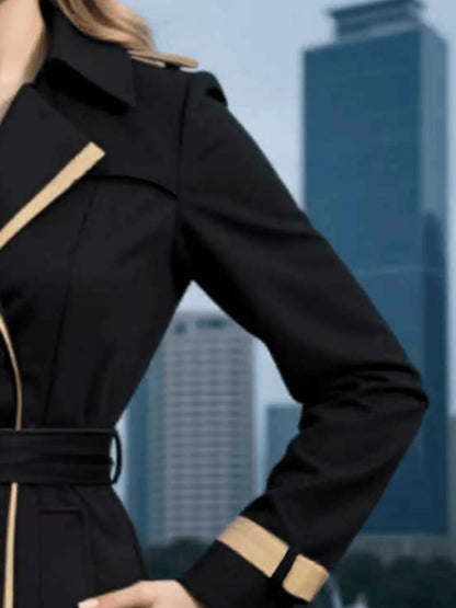 Thin Double-Breasted Trench Coat