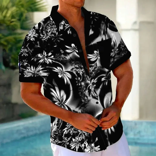 Beach Print Short Sleeve Shirt