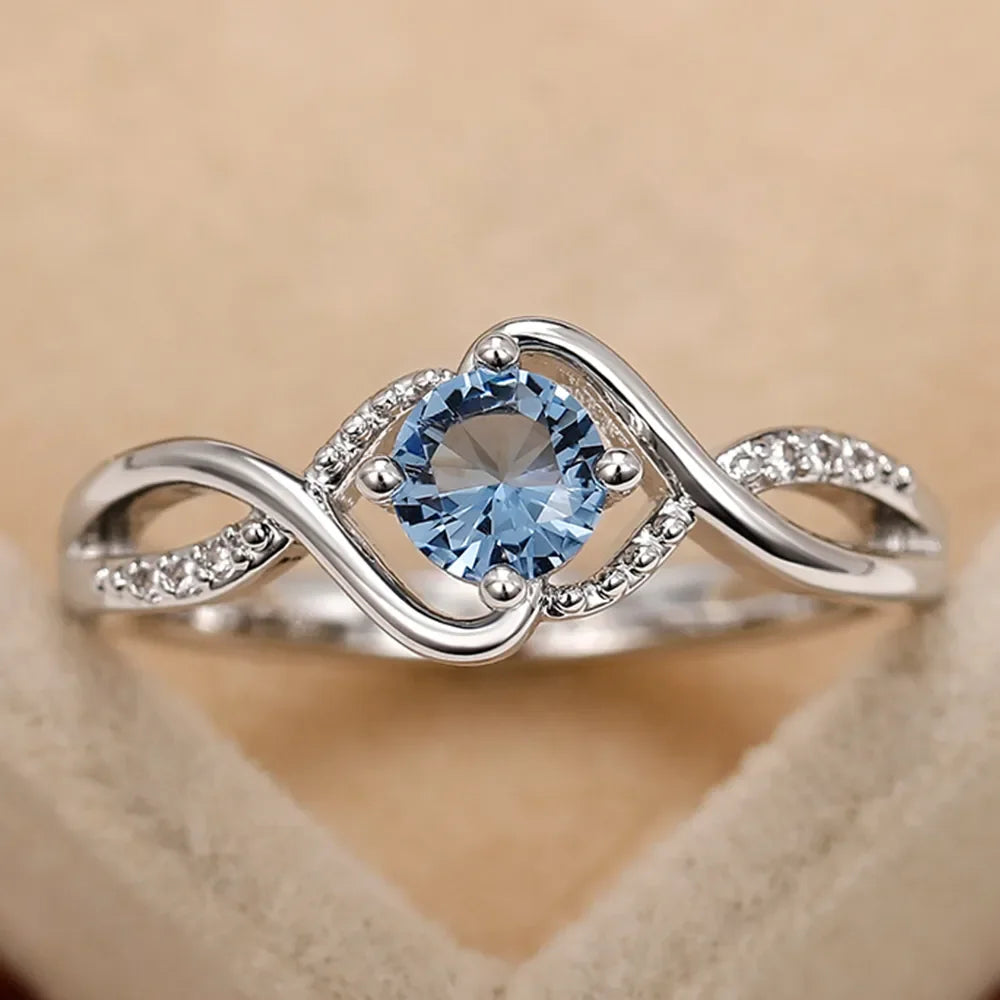 Geometric Zircon Wedding Band