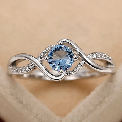 Geometric Zircon Wedding Band