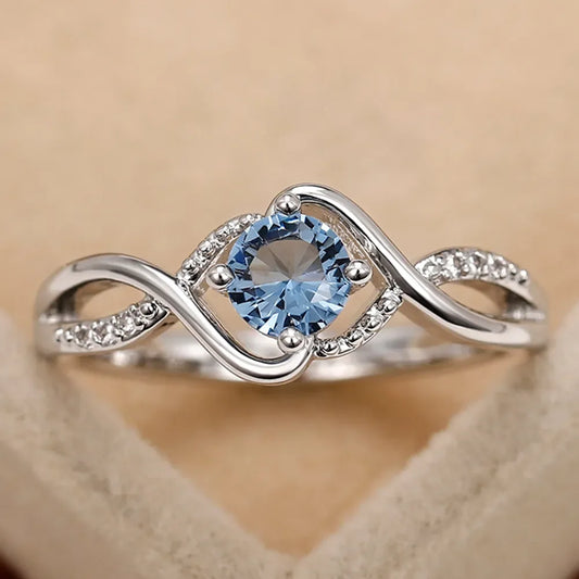 Geometric Zircon Wedding Band