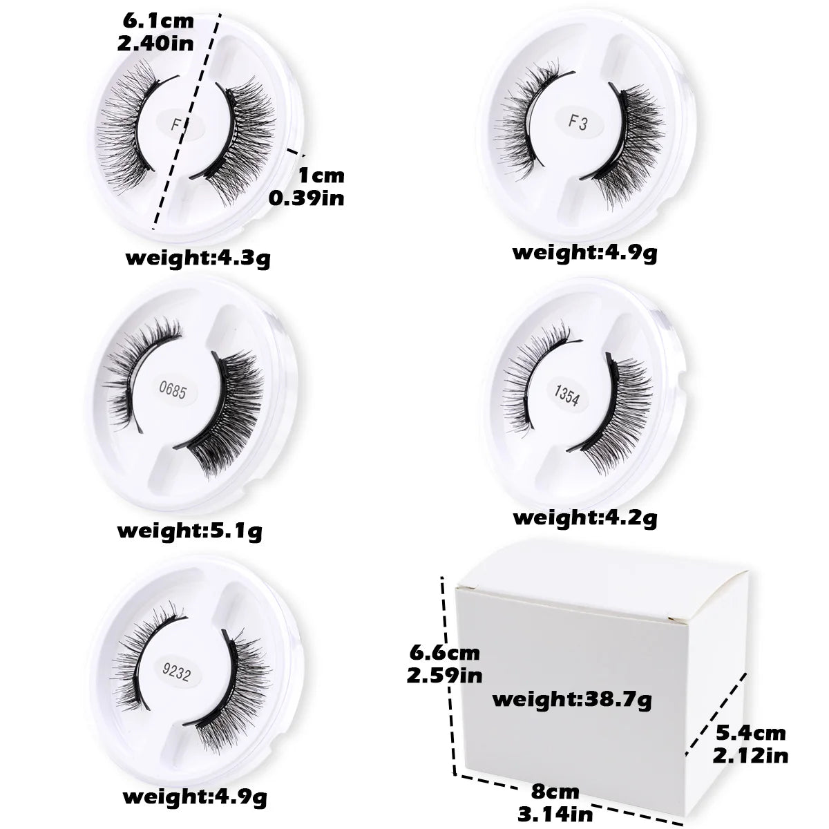 Magnetic 3D False Eyelashes Set