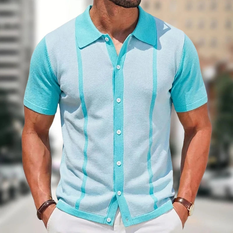 Casual Knit Polo Shirt