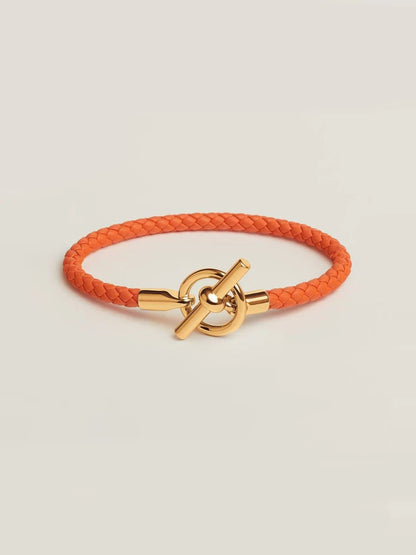 Executive Lock-Key Leather Bracelet