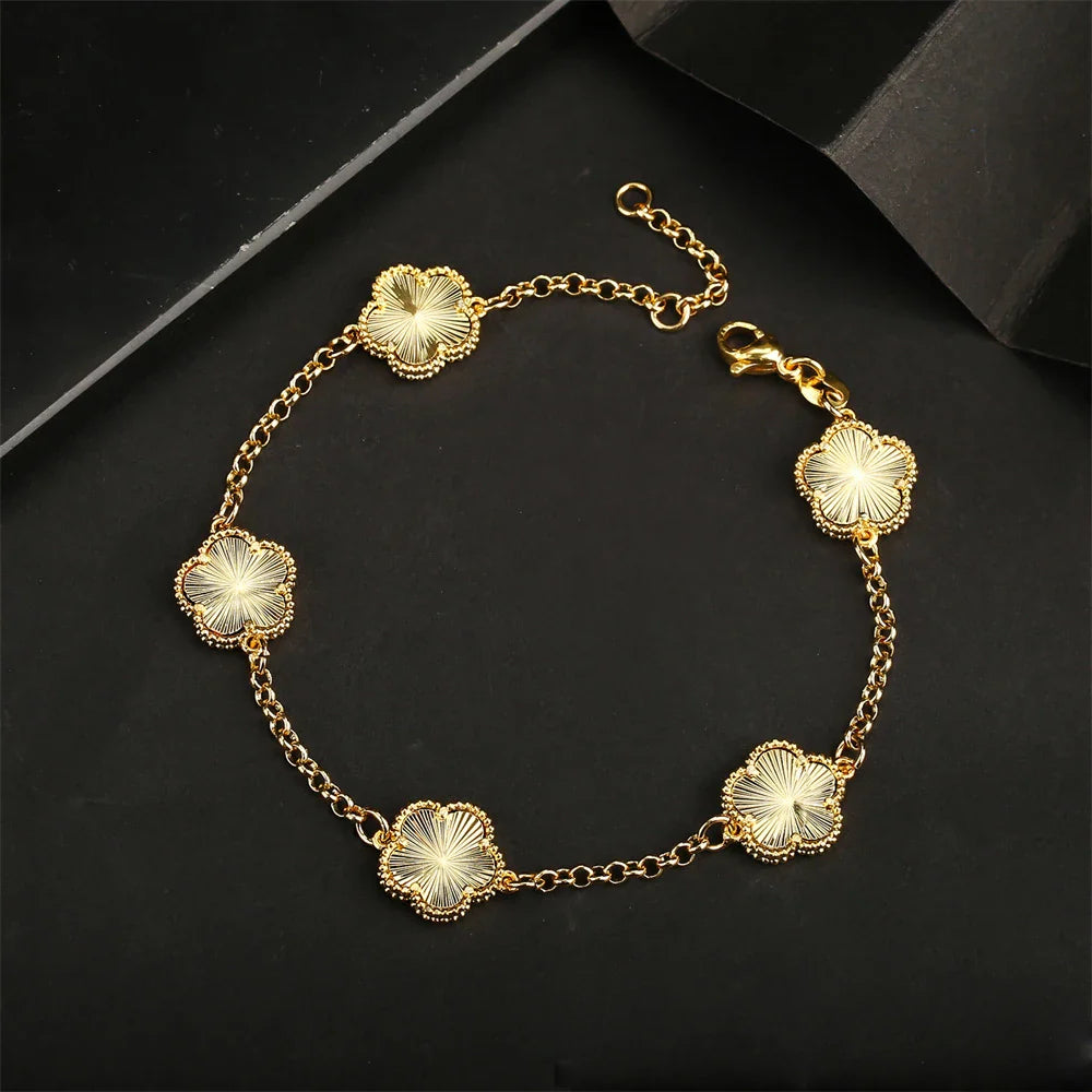 Five Leaf Flower Bracelet