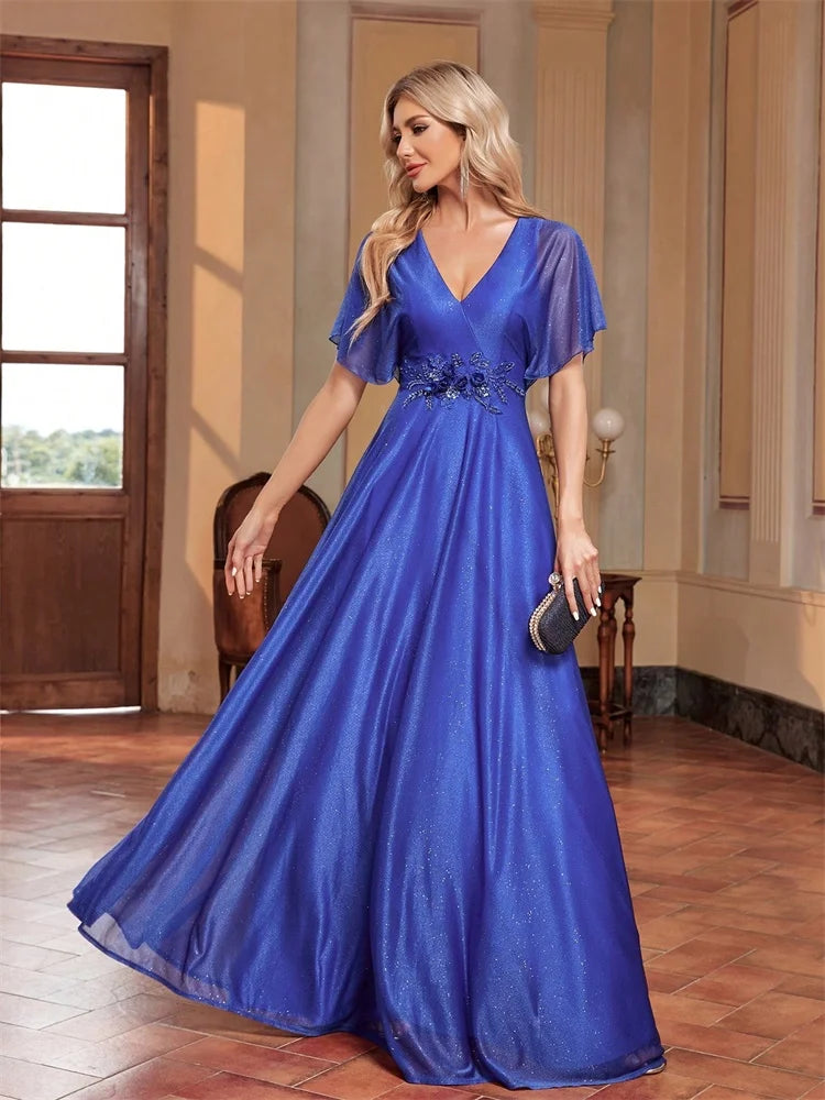 Floral Chiffon Gown