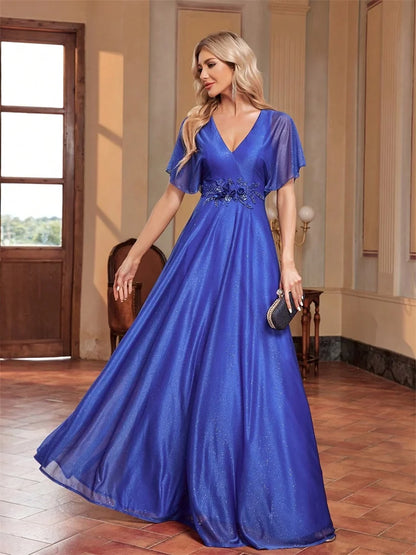 Floral Chiffon Gown