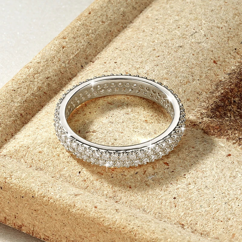 Moissanite Eternity Wedding Band