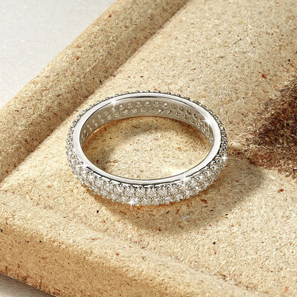 Moissanite Eternity Wedding Band