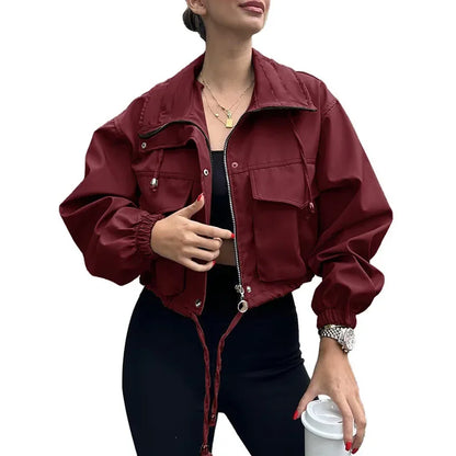 Drawstring Zip Jacket